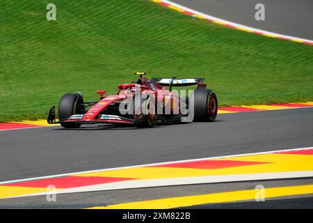 26. Juli 2024, Circuit de Spa-Francorchamps, Spa-Francorchhamps, Formel 1 Rolex Grand Prix von Belgien 2024, im Bild Carlos Sainz Jr. (ESP), Scuderia Ferrari HP Stockfoto
