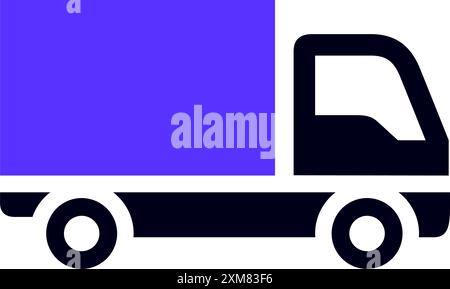 Flaches Transportsymbol, quadratische Form Stock Vektor