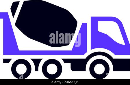 Flaches Transportsymbol, quadratische Form Stock Vektor