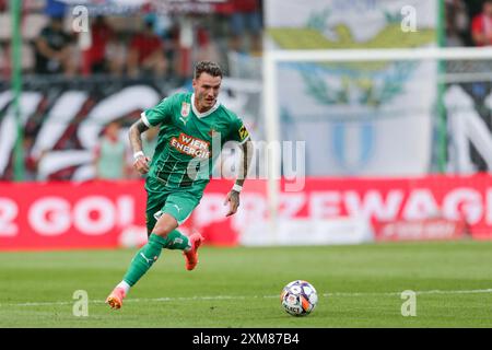 Krakau, Polen. Juli 2024. Bendeguz Bolla von Rapid Wien wurde während des Ausscheidungsspiels der UEFA Europa League 2024/2025 zwischen Wisla Krakau und Rapid Wien im Stadtstadion gezeigt. Endpunktzahl: Wisla Krakau 1:2 Rapid Wien. (Foto: Grzegorz Wajda/SOPA Images/SIPA USA) Credit: SIPA USA/Alamy Live News Stockfoto