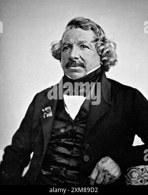 Louis Daguerre. Porträt des französischen fotografischen Pioniers Louis-Jacques-Mandé Daguerre (1787-1851) um 1844 Stockfoto