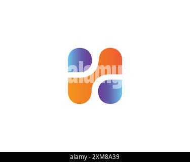 H Moderne Vektorvorlage mit Logo-Design Stock Vektor