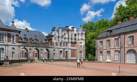 Château de Belœil, barocke Wasserburg in Beloeil und Residenz der Fürsten von Ligne, Provinz Hennegau, Wallonien, Belgien Stockfoto