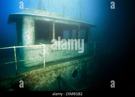 Niagara II, 180 m Stahlschiffbruch, Tobermory, Lake Huron, Ontario, Kanada Stockfoto