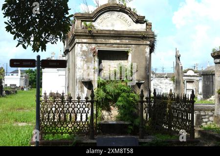 New Orleans, Lafayette Cemetery Nr. 2 über dem Boden Grabstätten Stockfoto