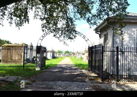 New Orleans, Lafayette Cemetery Nr. 2 über dem Boden Grabstätten Stockfoto