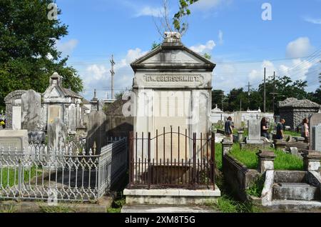 New Orleans, Lafayette Cemetery Nr. 2 über dem Boden Grabstätten Stockfoto