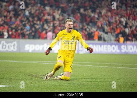 Curitiba, Brasilien. Juli 2024. PR - CURITIBA - 07/25/2024 - COPA SUL-AMERICANA 2024, ATHLETICO-PR x CERRO PORTENO - Athletico-PR Torhüter Leo Linck während eines Spiels gegen Cerro Porteno im Stadion Arena da Baixada für die Copa Sudamericana 2024. Foto: Luis Garcia/AGIF Credit: AGIF/Alamy Live News Stockfoto