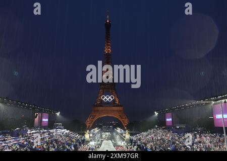 (240726) -- PARIS, 26. Juli 2024 (Xinhua) -- die Eröffnungszeremonie der Olympischen Spiele 2024 findet am 26. Juli 2024 in Paris statt. (Xinhua/Gao Jing) Stockfoto