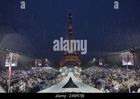 (240726) -- PARIS, 26. Juli 2024 (Xinhua) -- die Eröffnungszeremonie der Olympischen Spiele 2024 findet am 26. Juli 2024 in Paris statt. (Xinhua/Gao Jing) Stockfoto