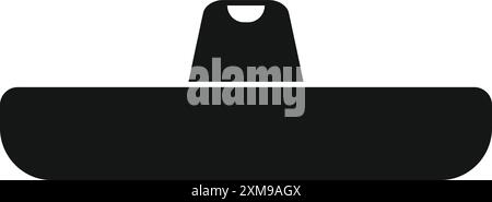 Einfache schwarze Glyphe, die einen traditionellen mexikanischen Sombrero-Hut darstellt und an mexikanische Kultur und Feierlichkeiten erinnert Stock Vektor