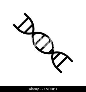DNA Icon Linear-Logo-Set-Kollektion in Schwarz-weiß für Web-Zwecke Stock Vektor