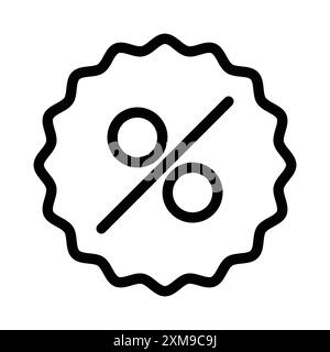 Rabatt Icon Linear-Logo-Set-Kollektion in Schwarz-weiß für Web Stock Vektor