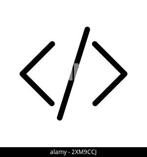 Coding Icon Linear-Logo-Set-Kollektion in Schwarz-weiß für Web Stock Vektor