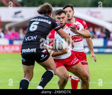 Rumpf, Großbritannien. Juli 2024. Betfred Superleague: Hull KR gegen London Broncos. Credit Paul Whitehurst/PBW Media/Alamy Live News Stockfoto