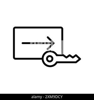 Keycard Access icon Linear-Logo-Set-Kollektion in Schwarz-weiß für Web Stock Vektor