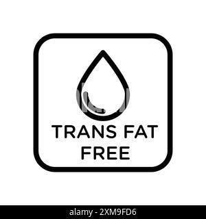 Transfettfreie Icon-Kollektion mit linearen Logomarken in Schwarz und weiß für Web Stock Vektor