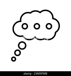 Thinking Bubble Icon Linear Logo Set Kollektion in Schwarz-weiß für Web Stock Vektor