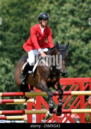 Juli 2024 Agria Royal International Horse Show. Hickstead Showground UK. Der Agria Nations Cup von Großbritannien. Quelle: Leo Mason ALAMY Live News & Sport. Stockfoto