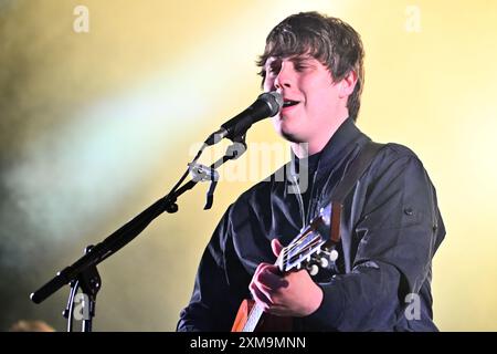 Beauly, Inverness, Schottland. Donnerstag, 26. Juli 2024. Jake Bugg tritt auf der Gartenbühne beim Belladrum Festival auf. Kredit, Brian Anderson. Quelle: Brian Anderson/Alamy Live News Stockfoto