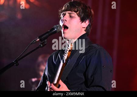 Beauly, Inverness, Schottland. Donnerstag, 26. Juli 2024. Jake Bugg tritt auf der Gartenbühne beim Belladrum Festival auf. Kredit, Brian Anderson. Quelle: Brian Anderson/Alamy Live News Stockfoto