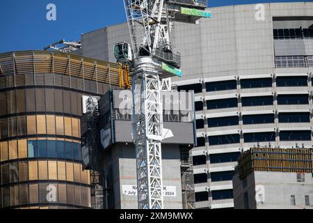 Baustelle in Sydney, Hochhausentwicklung von One Circular Quay im Stadtzentrum, New South Wales, Australien Stockfoto