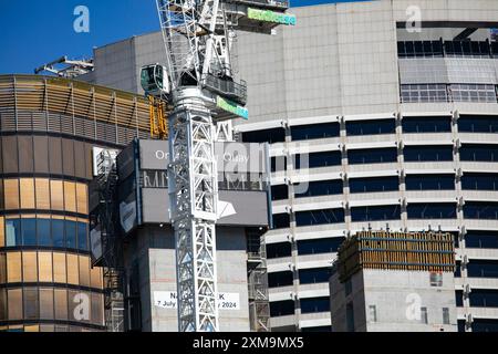 Baustelle in Sydney, Hochhausentwicklung von One Circular Quay im Stadtzentrum, New South Wales, Australien Stockfoto