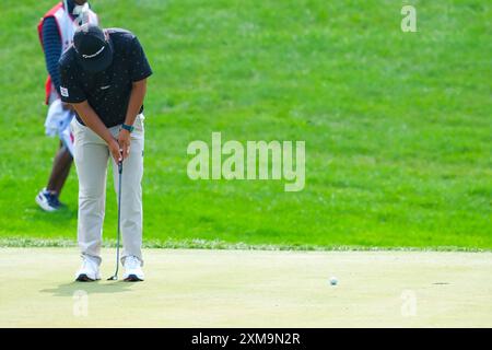 Blaine, Minnesota, USA. Juli 2024. RYO HISATSUNE ist beim PGA 3M Open 2024 in TPC Twin Cities am 26. Juli 2024 in Loch 7. (Kreditbild: © Steven Garcia/ZUMA Press Wire) NUR REDAKTIONELLE VERWENDUNG! Nicht für kommerzielle ZWECKE! Quelle: ZUMA Press, Inc./Alamy Live News Stockfoto