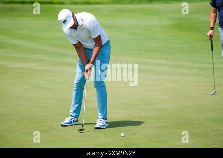 Blaine, Minnesota, USA. Juli 2024. TONY FINAU ist am 26. Juli 2024 bei den PGA 3M Open 2024 in TPC Twin Cities in Loch 3. (Kreditbild: © Steven Garcia/ZUMA Press Wire) NUR REDAKTIONELLE VERWENDUNG! Nicht für kommerzielle ZWECKE! Quelle: ZUMA Press, Inc./Alamy Live News Stockfoto