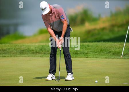 Blaine, Minnesota, USA. Juli 2024. TAYLOR PENDRITH ist bei den PGA 3M Open 2024 in TPC Twin Cities am 26. Juli 2024 in Loch 7. (Kreditbild: © Steven Garcia/ZUMA Press Wire) NUR REDAKTIONELLE VERWENDUNG! Nicht für kommerzielle ZWECKE! Quelle: ZUMA Press, Inc./Alamy Live News Stockfoto