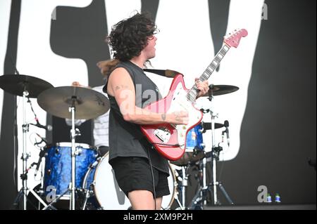 26. Juli 2024, Sheffield, South Yorkshire, U.. K: The View , Performing at Tramlines Festival 2024 , Sheffield, UK (Credit Image: © Robin Burns/ZUMA Press Wire) NUR REDAKTIONELLE VERWENDUNG! Nicht für kommerzielle ZWECKE! Stockfoto