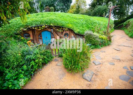 Hobbit Hole in Matamata - Neuseeland Stockfoto