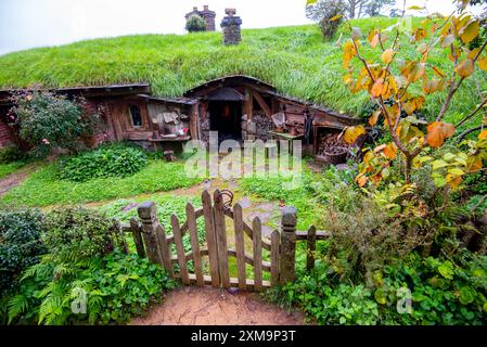 Hobbit Hole in Matamata - Neuseeland Stockfoto