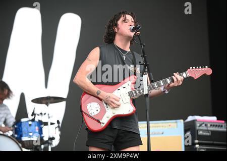 26. Juli 2024, Sheffield, South Yorkshire, U.. K: The View , Performing at Tramlines Festival 2024 , Sheffield, UK (Credit Image: © Robin Burns/ZUMA Press Wire) NUR REDAKTIONELLE VERWENDUNG! Nicht für kommerzielle ZWECKE! Stockfoto