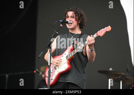 26. Juli 2024, Sheffield, South Yorkshire, U.. K: The View , Performing at Tramlines Festival 2024 , Sheffield, UK (Credit Image: © Robin Burns/ZUMA Press Wire) NUR REDAKTIONELLE VERWENDUNG! Nicht für kommerzielle ZWECKE! Stockfoto