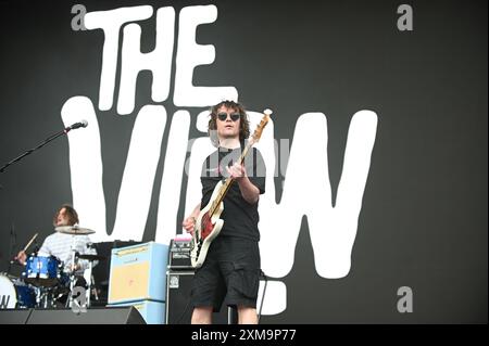 26. Juli 2024, Sheffield, South Yorkshire, U.. K: The View , Performing at Tramlines Festival 2024 , Sheffield, UK (Credit Image: © Robin Burns/ZUMA Press Wire) NUR REDAKTIONELLE VERWENDUNG! Nicht für kommerzielle ZWECKE! Stockfoto