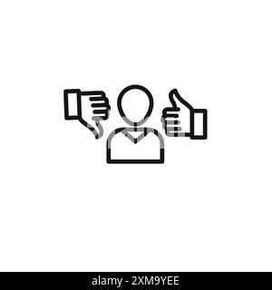 Kritiksymbol-Umrisse Kollektion oder Set in Schwarzweiß-Umrisse Stock Vektor