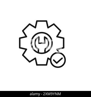 Symbol für einfache Installation oder Set in Schwarzweiß Stock Vektor