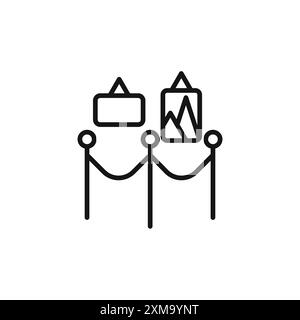 Zeigen Sie die Konturensammlung von Symbolen an oder setzen Sie sie in Schwarzweiß-Kontur ein Stock Vektor