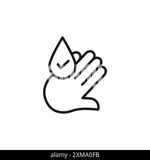 Hypoallergene Icon Outline Kollektion oder Set in Schwarz-weiß-Umrandung Stock Vektor