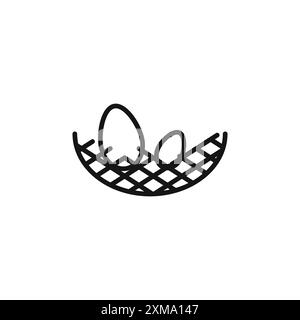 Nest icon Outline Collection oder Set in Schwarzweiß Outline Stock Vektor