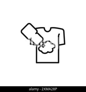 Weiche Kleidung Dirt Icon Outline Kollektion oder Set in Schwarz-weiß-Umrandung Stock Vektor