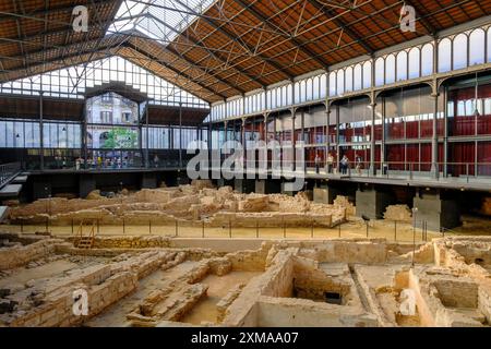 Ausgrabungen im El Born Centre de Cultura i Memoria, Kulturzentrum, Barcelona, Katalonien, Spanien Stockfoto