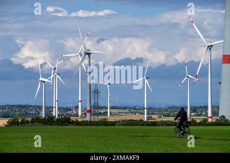 Windpark bei Radlinghausen, Teil der Stadt Brilon, Nordrhein-Westfalen Stockfoto