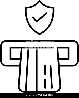 Kreditkarte im Geldautomat, Sicherheitsschild und Häkchen. Geschützte Bargeldabhebungen und Finanzdienstleistungen. Pixel Perfect Vektor-Symbol Stock Vektor