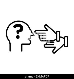 Critical Icon Linear-Logo-Set-Kollektion in Schwarz-weiß für Web Stock Vektor