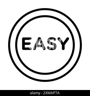 Easy Icon Linear Logo Set Kollektion in Schwarz-weiß für Web Stock Vektor