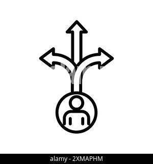 Flexible Icon Linear-Logo-Set-Kollektion in Schwarz-weiß für Web-Anwendungen Stock Vektor