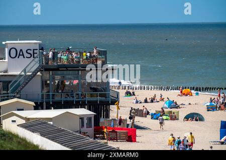 Der Ort, Domburg in Zeeland, Badeort, Küste, Dünen, Strand, Restaurant, Oase, Niederlande Stockfoto