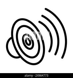 Lautsprechersymbol – Linear-Logo-Set-Kollektion in Schwarz-weiß für das Web Stock Vektor